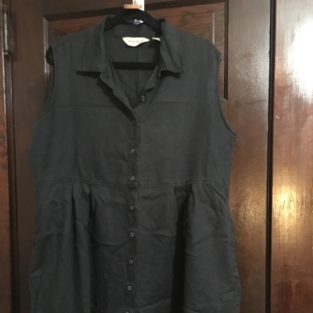 Eddie Bauer Linen Shirt Dress